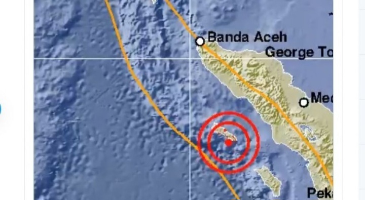 Gempa Berkekuatan 6.2 Magnitudo, Guncang Aceh Bagian Barat Daya