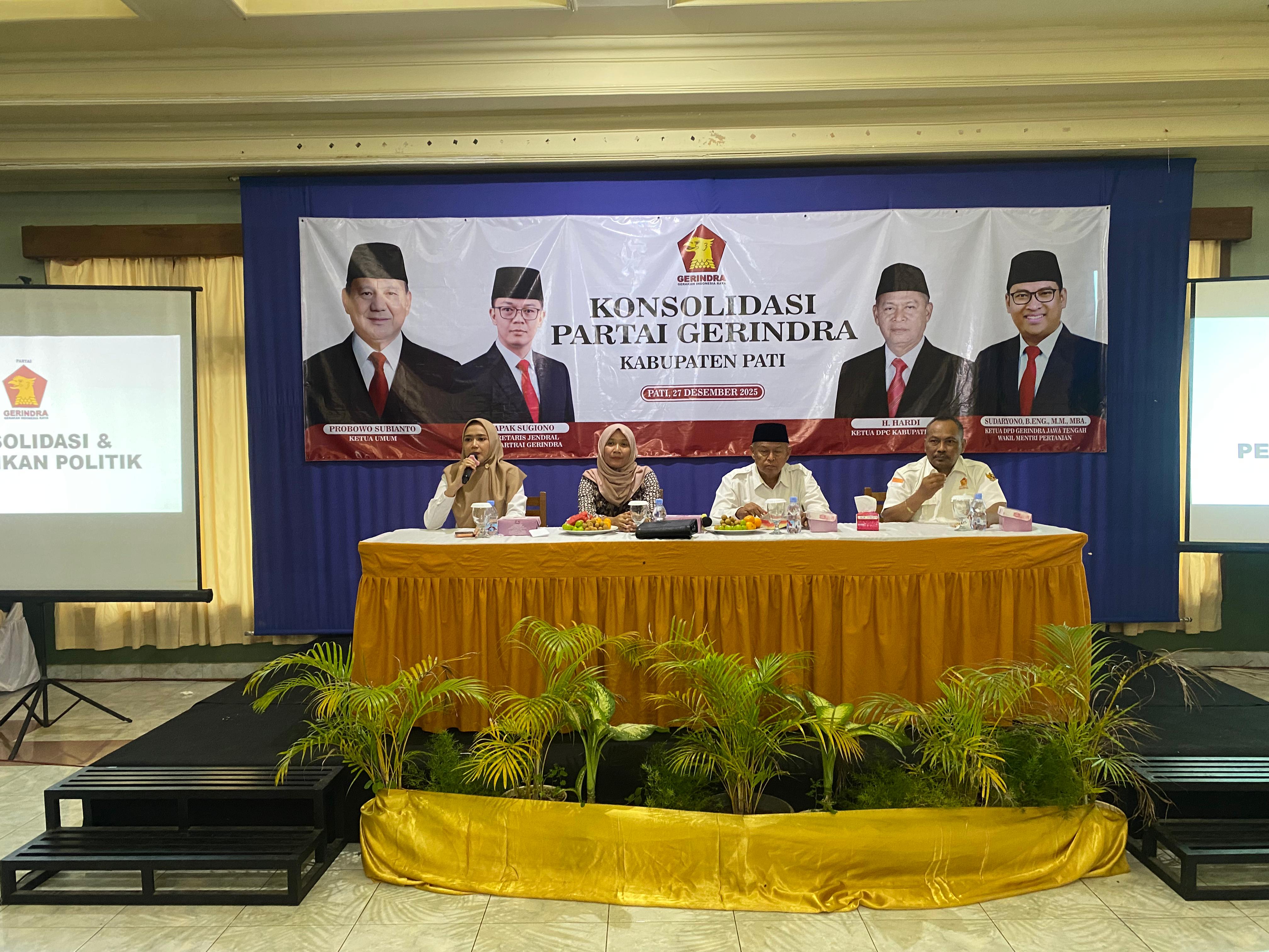Gerindra Pati Gelar Konsolidasi, Yeti Tekankan Soliditas dan Komunikasi Kader