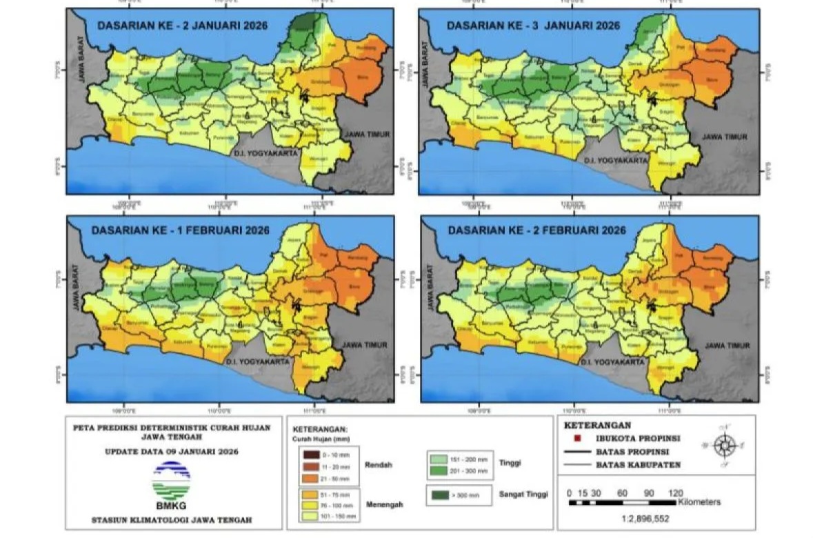 BMKG Peringatkan Ancaman Banjir dan Longsor di Jawa Tengah hingga Februari