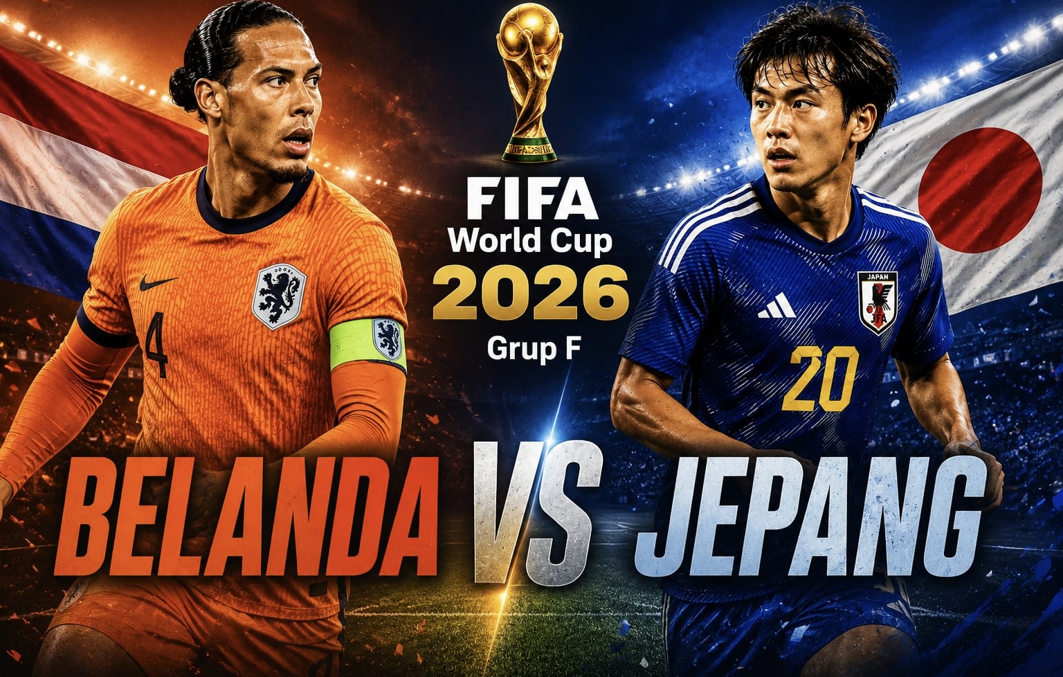 Link Nonton Piala Dunia Belanda vs Jepang Live Streaming